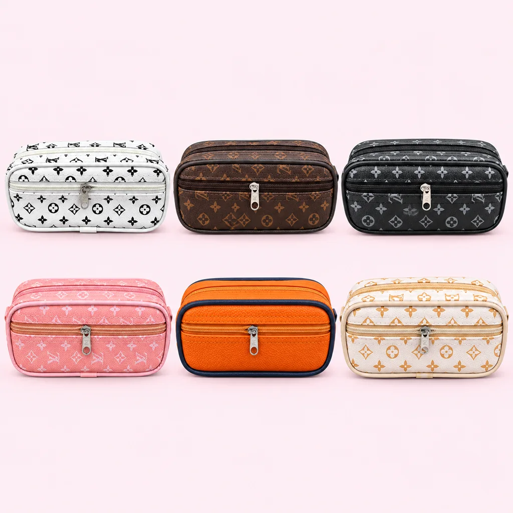جامدادی زیپی چرمی طرح Louis Vuitton (LV)