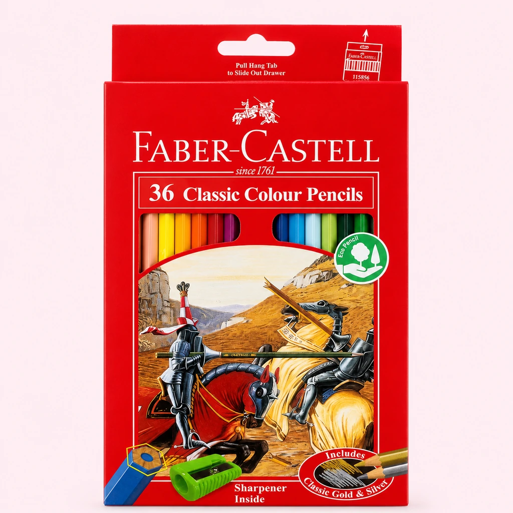 faber_castell_36_classic_colour_pencils_1024 مداد رنگی ۳۶ رنگ فابرکاستل مدل Classic Colour Pencils